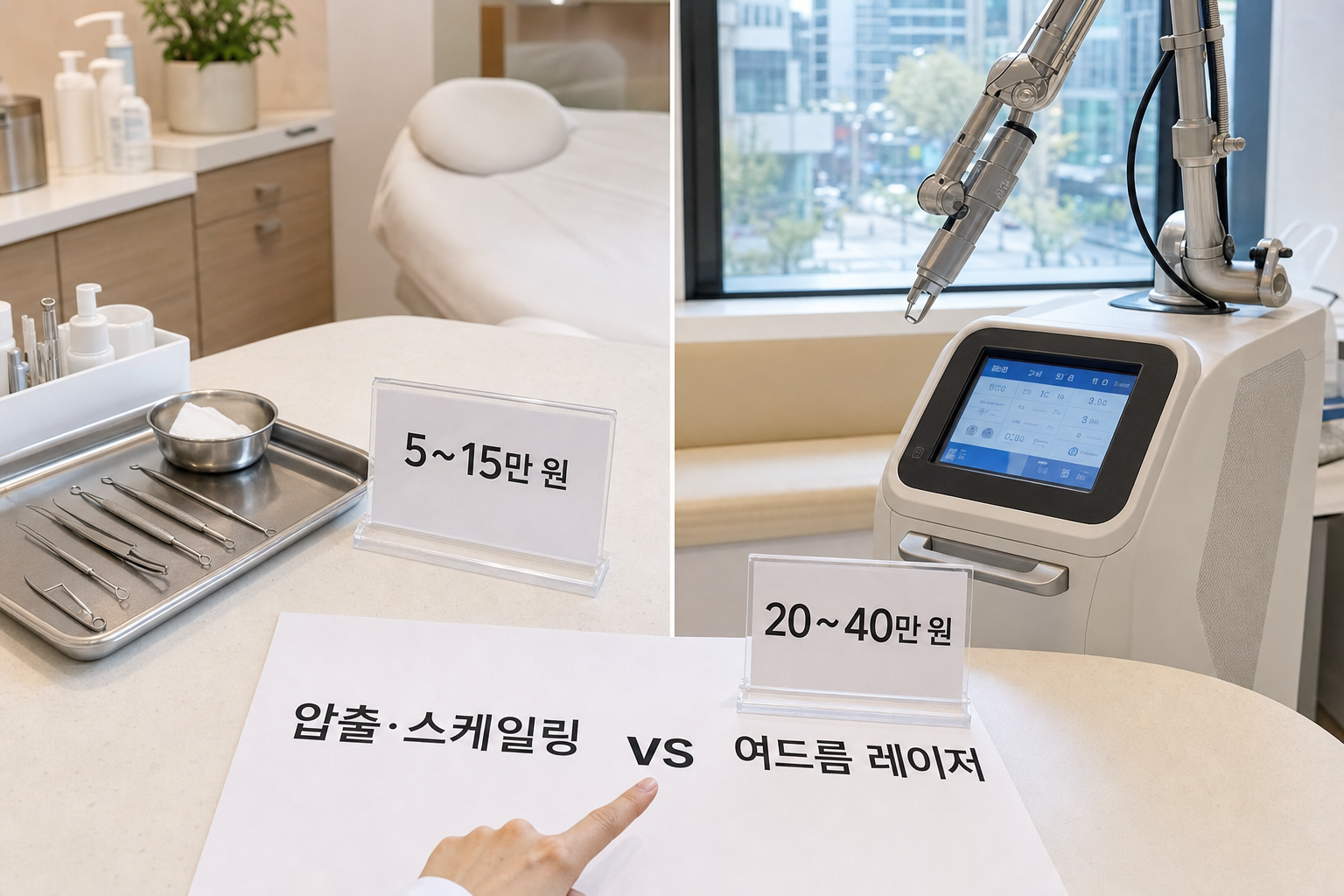 강남 여드름 치료 비용은 시술 종류에 따라 어떻게 다른가요