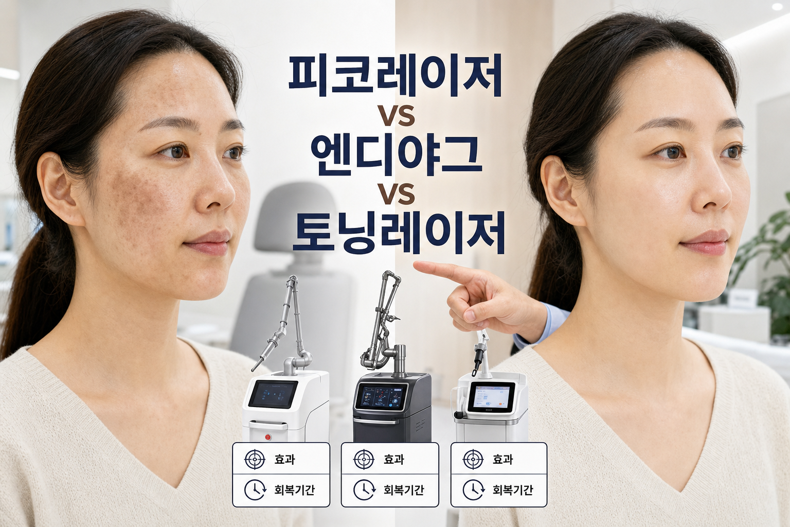 강남 피부과 기미 치료 레이저 종류별 효과 비교