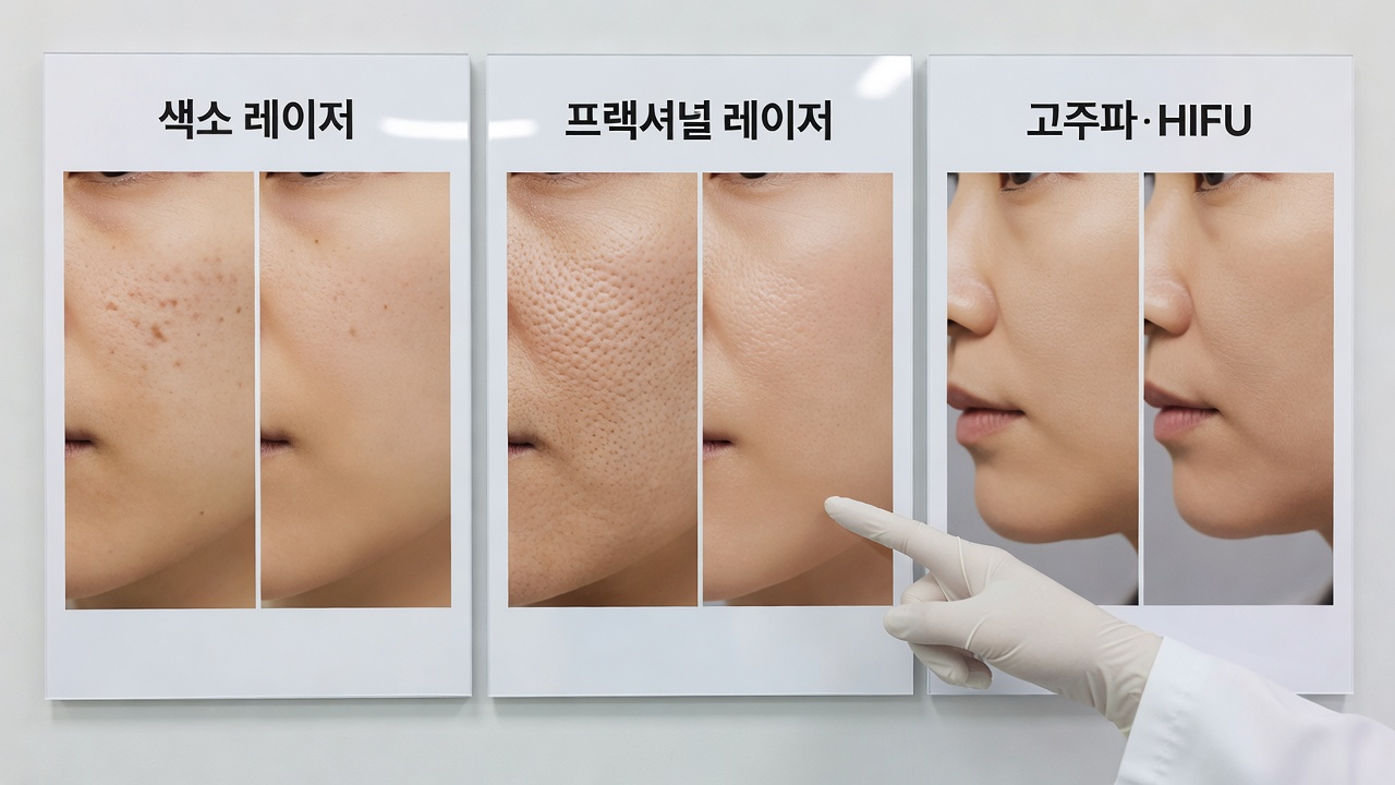 강남 피부과 레이저 시술 종류별 피부 개선 효과 비교