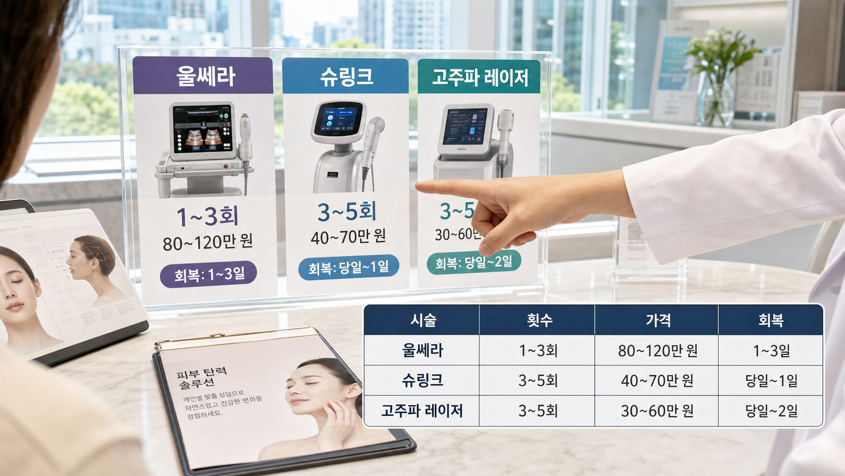 강남 피부과에서 주름 개선 시술은 몇 회가 적당할까요