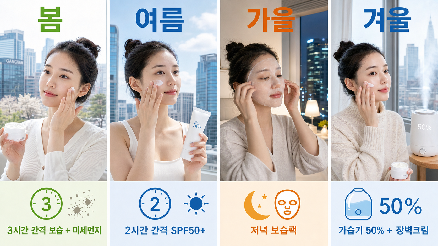강남 피부과 시술 후 관리 계절별 실전 팁
